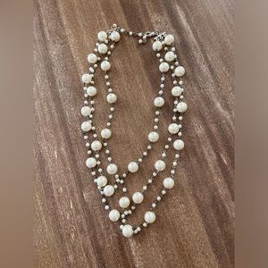 Faux pearl necklace